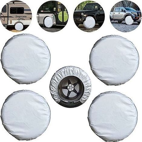 BelleRise - Housses Pneus 4 Pcs Étanches Universelles - Protection Solaire - 24-26 pouces (1/5)