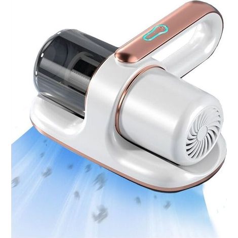 Aspirateur sans fil UV anti-acariens, suction puissante, petit format, stérilisation et élimination des acariens. Blanc - standard avec 2 filtres.
