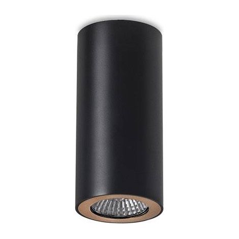 Leds-C4 Pipe - 1 lumière ronde montée en surface Downlight Light Black, Gold, GU10 (1/2)