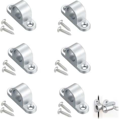 6 Piece Camping Sliding Door Lock - Compact Aluminium Lock with Stainless Steel Screws - Reinforced Security for Camper, Caravan, Home, Office (1/5)