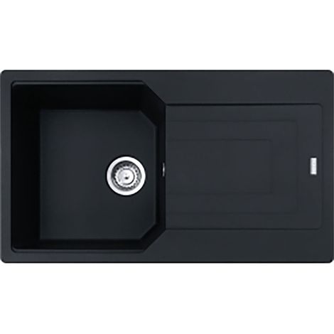 Franke Einbauspüle Urban Flächenbündig UBG 211-86, Fragranit, Black Matt, Drehknopfventil Edelstahl (1/2)
