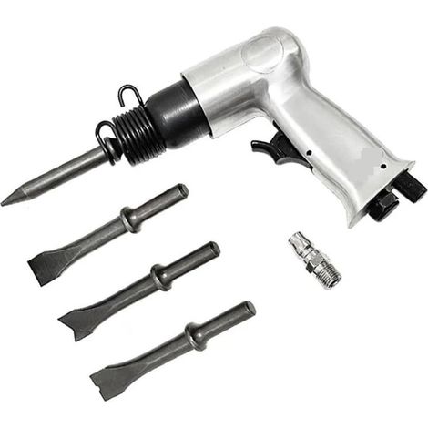 Détartreur À Aiguille Air Pneumatic 19 Aiguille pneumatique décapeur Kit nettoyage metaux peinture tête de rechange 180mm 6.3Bar (1/5)