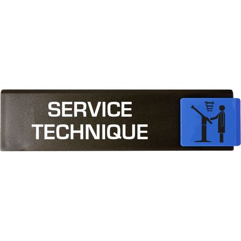 Plaque de porte Service technique - Europe design 175x45mm - 4261232