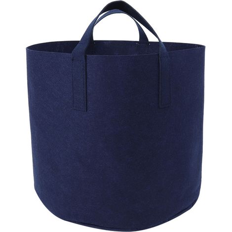 Maceta grande portátil, biodegradable y transpirable, bolsa para plantas, maceta redonda, bolsa de cultivo de verduras (L)