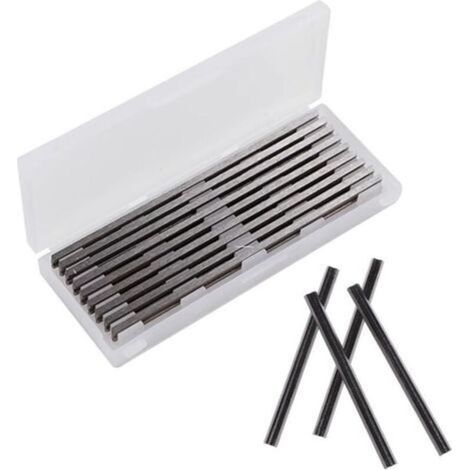 Lames de raboteuse réversibles HSS 82mm - 10 pièces - Compatibles Makita, Black & Decker, Bosch, Dewalt et Elu - Dimensions 82x5.5x1.2mm