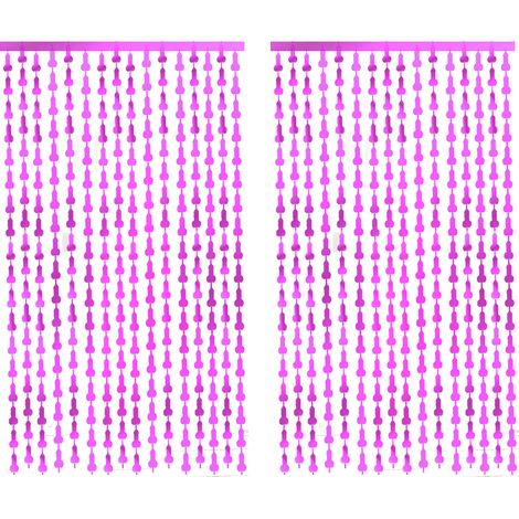 Rideau En Feuille D'Aluminium - 100 x 200 cm - Décoration Murale Pour Fête - Mariage Anniversaire Enterrement De Vie De Jeune Fille - Lot De 2 (1/5)
