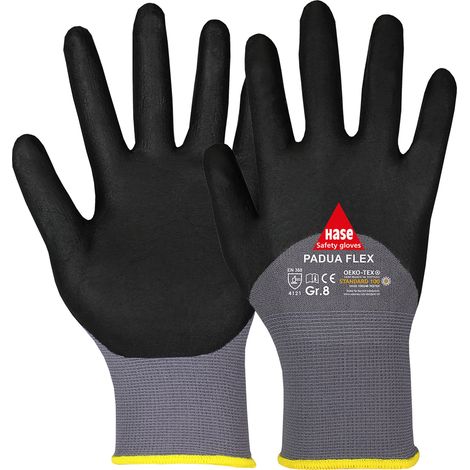Hase Montagehandschuhe Padua Flex Größe 6, Nylon 10 Stk