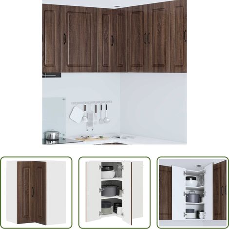Holzschrank - Küchenschrank Kalmar Braun Eichen-Optik 57 x 57 x 80 cm (1/5)