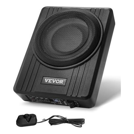 Untersitz Auto Subwoofer 300 W 254 mm schlanker Auto Subwoofer mit Stromversorgung, Subsystem mit eingebautem Verstärker, Hoch-/Niedrigpegel-Eingang und Lautstärkeregler für SUVs Lkws (1/5)