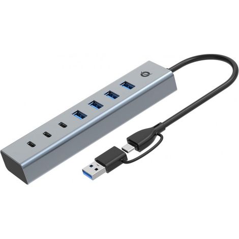 Conceptronic HUBBIES20G Hub USB-C 3.2 Gen 1 5 Gb/s Gris