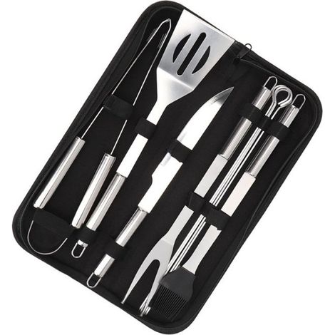 Kit Barbecue - Acier Inoxydable - 10 Pièces - Portable - 795 g (1/5)