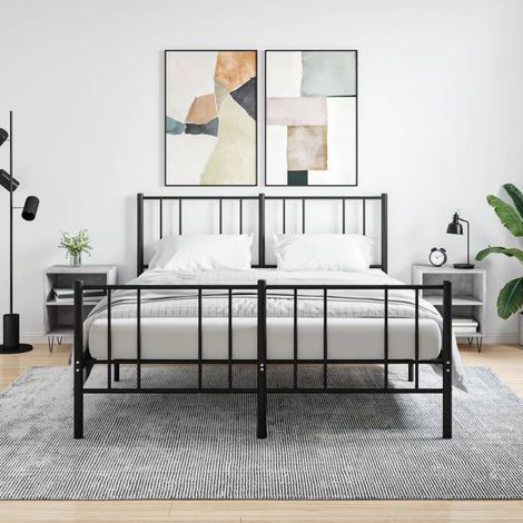 vidaXL Comodini 2 pz Grigio Cemento 40x30x50 cm in Legno Multistrato