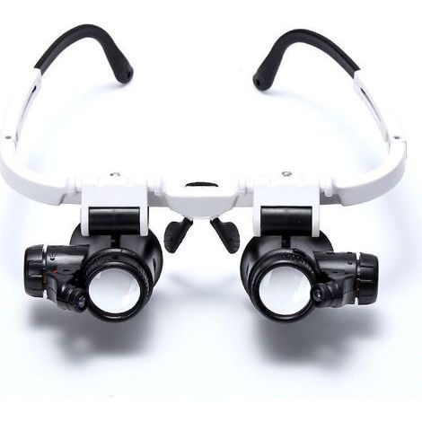 Loupe Double Œil 8x 15x 23x Éclairée LED pour Réparation Montres Bijoux Horloges (1/4)