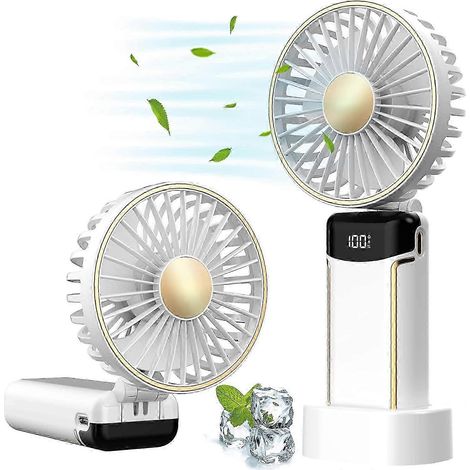 Mini ventilateur portatif rechargeable par USB (batterie 2600 mAh) (1/5)