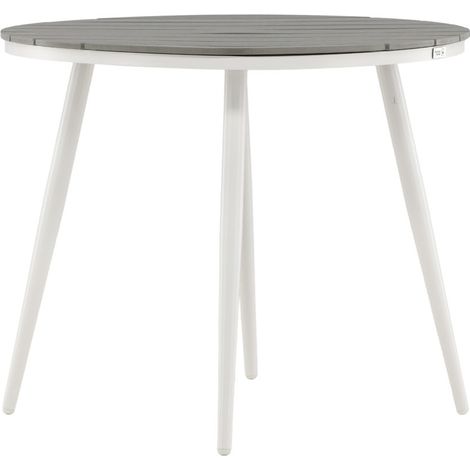 Break Table à manger, Ø90cm, blanc, gris. (1/4)