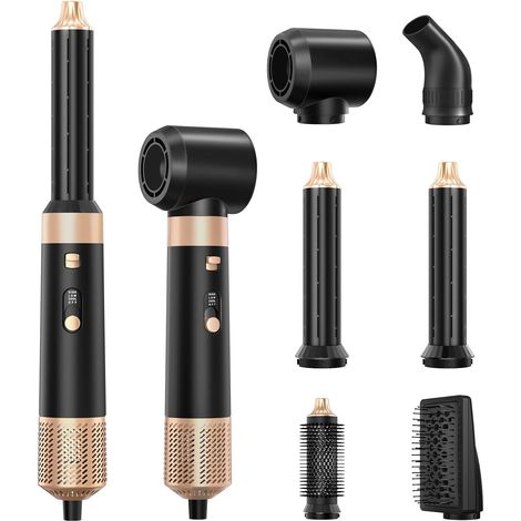 Heated Airbrush, 6 in 1, 950 W  3 temperature settings Dry, Curl, Smooth, Volumise. Hot air styler multifunction. Ideal for women. (1/5)