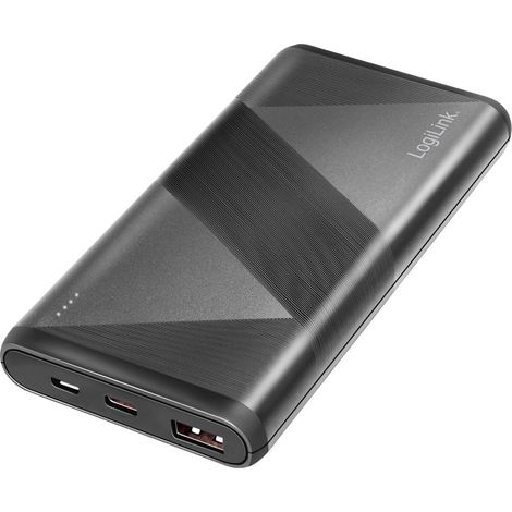LogiLink PA0275 Pacco batteria 10000 mAh Ricarica rapida 3.0, Ricarica rapida, Consegna di potenza 2.0 LiPo Nero
