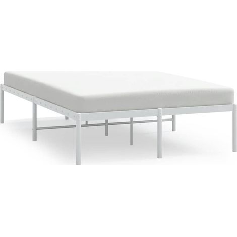 Maison Exclusive - Bettgestell Metall Weiß 120x190 cm