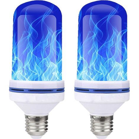 Effet flamme LED 4 Couleurs Éclairage Capteur Gravité Décoration Noël Intérieure/Extérieure/Bar/Fête (Bleu x2) (1/5)