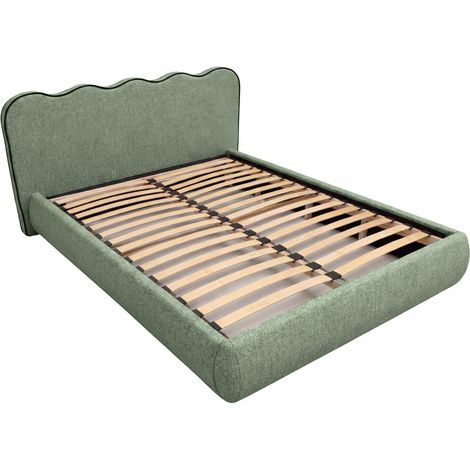 SPELLO - Lit tissu lisse 180x200cm Vert (1/5)