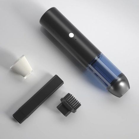Aspirapolvere per auto senza fili, piccolo aspirapolvere portatile ricaricabile per applicazioni a secco e a umido con elevata potenza di aspirazione - Crezuo