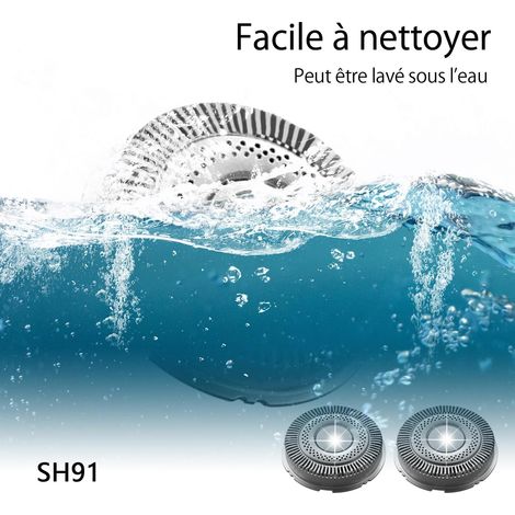 Trois têtes de rasage pour rasoirs Philips série 9000 SH91/50 S9987 S9935 S9931 S9936 S9932 - Kit de têtes de rasage - Lames - 3 pièces (1/2)
