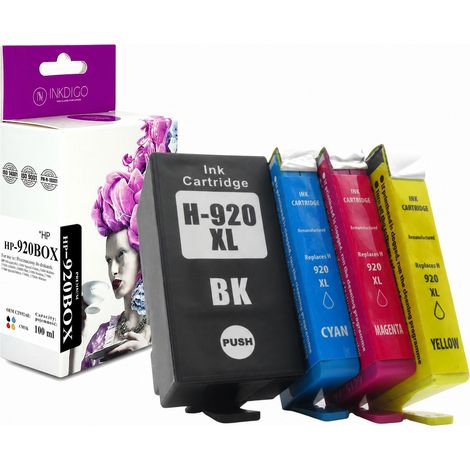Inkdigo 920XL Tinte kompatibel mit HP OfficeJet 6000, 6500APlus, 7500A und 6500, TÜV-zertifiziert (1/5)