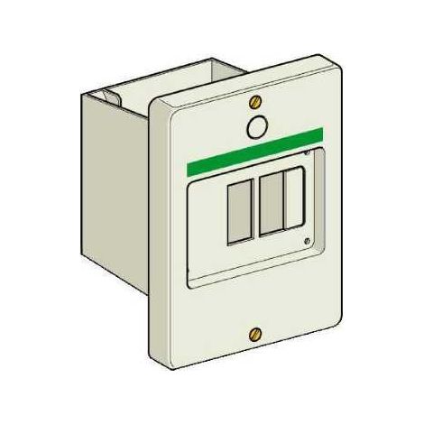Cofre empotrable SCHNEIDER IP55, resistente al agua y polvo, medidas compactas.