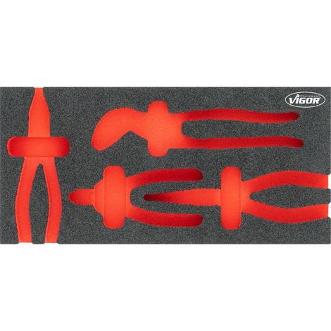 VIGOR Weichschaumeinlage, leer, V5633N-L, L x B x H: 393x 188x 35 mm (1/2)