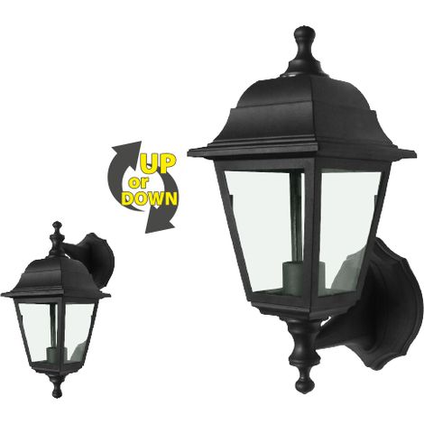Lampada Applique da Esterno Zeus Nera Ribaltabile E27