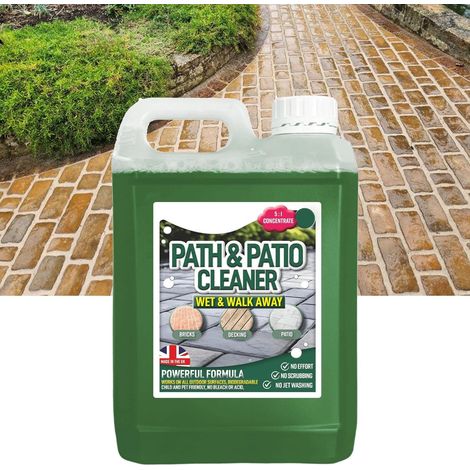 4 x 2.5 Litre Path & Patio Cleaner Fluid Staining Remover Cleaning Solution