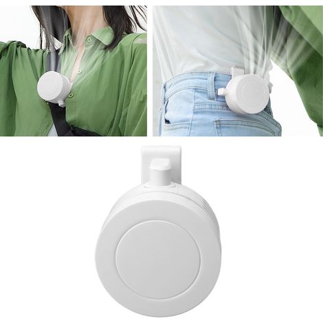 Ventilateur Clip Mini Portatif Rechargeable USB 900mAh Ultra Silencieux avec Clip et Lanière pour Bureau, Voyage, Camping, Jardin - Matériel ABS (1/5)