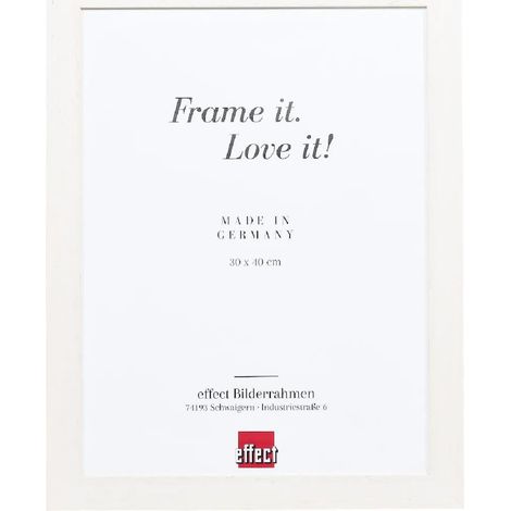 Cadre photo effet bois, profil 55, blanc, 7 x 10 cm, verre standard (1/4)