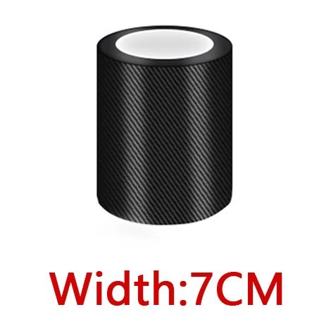 (1 m,7 cm) 1 m / 3 m / 5 m Autocollants en fibre de carbone 3D pour voiture : protection anti-marquage pour seuils de porte,coffre,pare-chocs,rétroviseurs latéraux,ruban anti-rayures,autocollants auto (1/3)