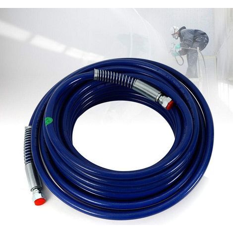 Tuyau de pulvérisation haute pression, 15 m (1/4 pouce)  tuyau haute pression pour systèmes de pulvérisation « airless »  tuyau flexible renforcé de fibres pour la pulvérisation de fluides et la peint (1/5)