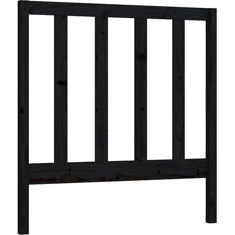 Maison Exclusive - Tête de lit Noir 95x4x100 cm Bois massif de pin (1/5)