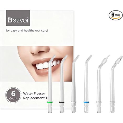 Pointes de rechange compatibles uniquement avec les hydropulseurs Y825/Y211, 4 pointes jet + 1 embout orthodontique + 1 pointe périodontique, têtes de rechange pour fil dentaire (1/5)