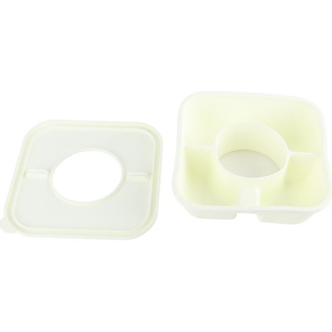 Lot Snack Rectangulaire 3 Compartiments avec Couvercle Beige, Récipient Alimentaire Réutilisable en Silicone pour Gobelet 40Oz (1/5)