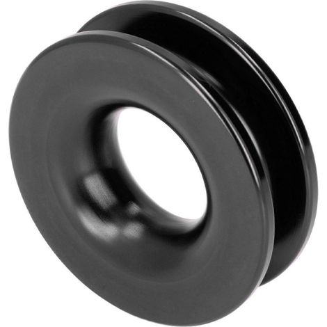 Anneau de remorquage, poulie de renvoi en alliage d'aluminium pour treuil, quad, camion, bateau, manilles noires (1/4)