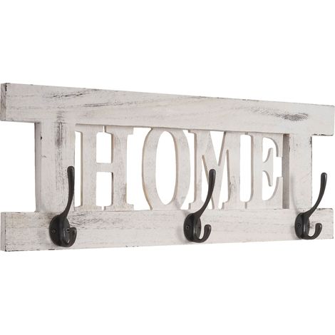 [JAMAIS UTILISÉ] Garde-robe murale Home, planche vestiaire, style shabby, vintage, 55x21cm, blanc