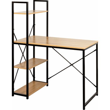 Scrivania con scaffale Max Home Acciaio Melammina Truciolare 120 x 12 x 64 cm (1/5)