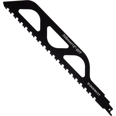 Lame Scie Sabre 305mm Carbure – Coupe Pierre, Béton, Ytong – Compatible Einhell, Bosch, Dewalt (1/4)