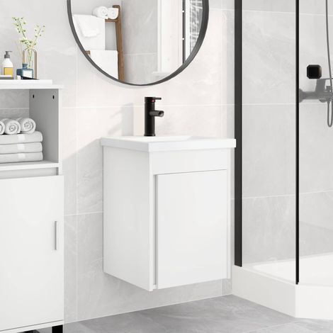 vidaXL Mobile bagno con rubinetto Bianco 42 x 40 x 74,5 cm