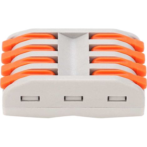 5Pcs Blocs de Jonction Fils SPL Connecteur Rapide Conducteur Câble Flexible Rigide Unicolore SPL‑4 (1/5)