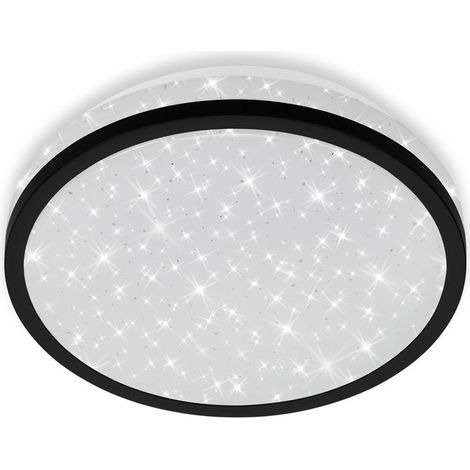 LED Deckenleuchte Deckenlampe Sternenhimmel 24W schwarz Ø21,7cm 4000K Briloner