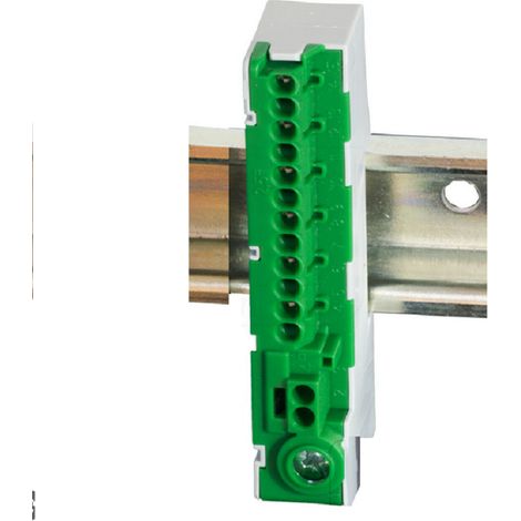 Bornier barrette de raccordement automatique 15 trous – 12x1 à 2,5 mm², 2x1 à 4 mm², 1x25 mm² – Montage sur rail DIN – 2020252 – Pollmann (1/2)