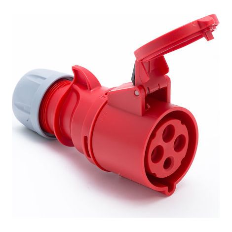 Toma de corriente portátil para cable 16A 4P 400V IP44