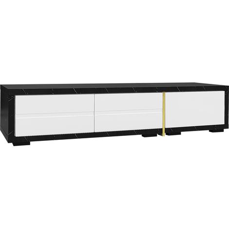 ELVMI TV-Schrank mit Erweiterbarer Länge und Drehfunktion, Großer Stauraum, für Wohnzimmer, aus MDF und PB (1/5)