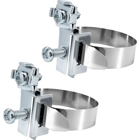 Collier de Serrage de Mise à la Terre, 2 Pièces, 8-52mm en Acier Inoxydable Galvanisé, Collier Équipotentiel, Pour Les Boîtes de Distribution les serre-câbles, les répartiteur, la protection contre (1/5)