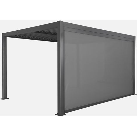 Pérgola bioclimática de aluminio y acero 3x4m + toldo 4m (1/5)
